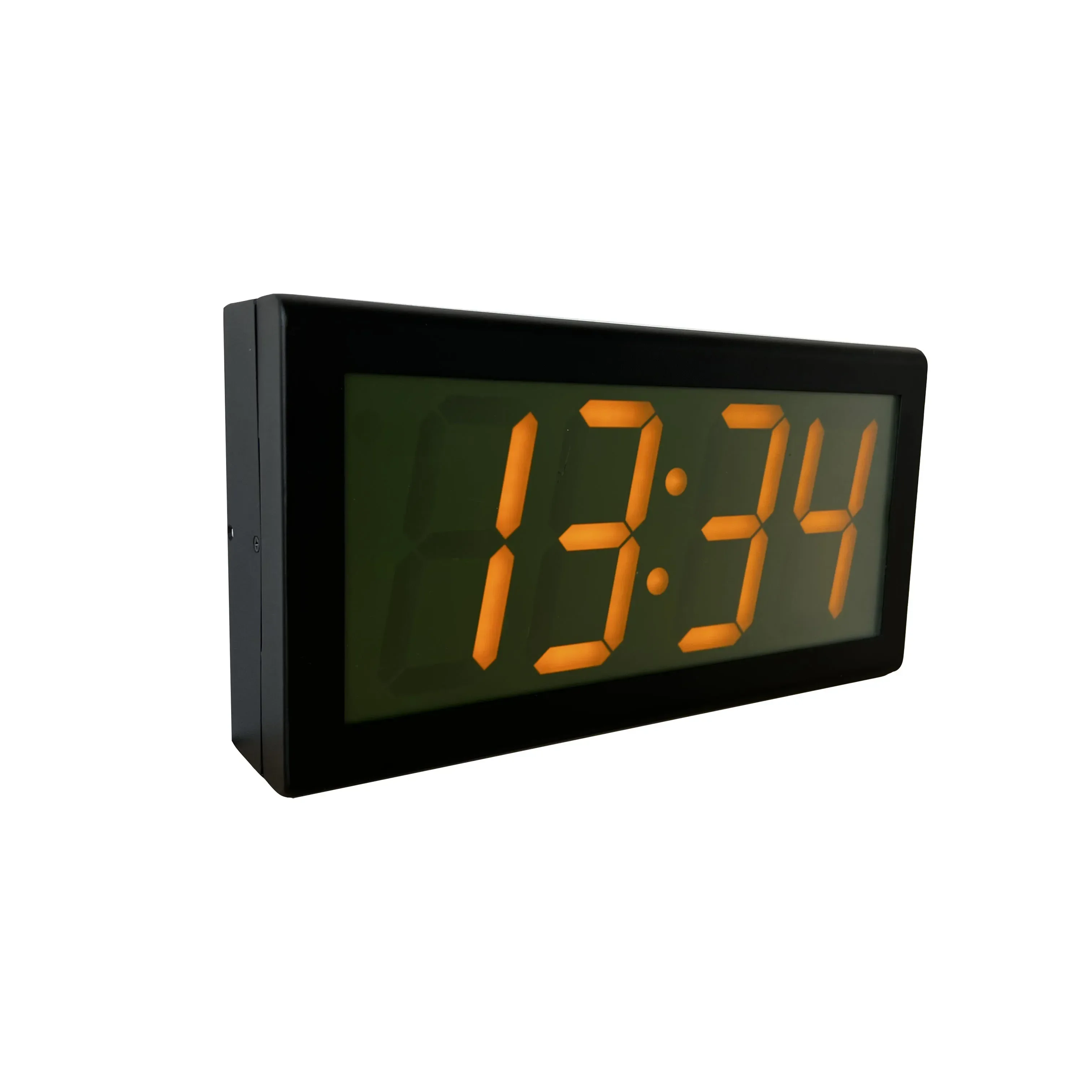 2025 4" X 4 Digit Electronic PoE Clock, NTP Server Synchronized, Automatic Daylight Saving Time Change, Metal Casing