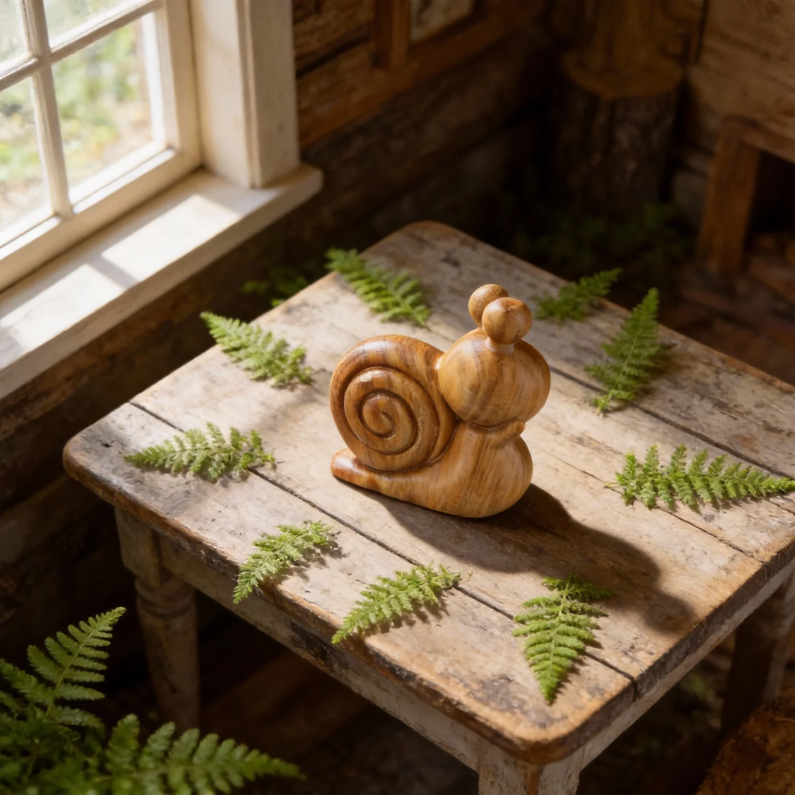 For Home Decoration Green Sandalwood Snail Sculpture 5.9*5.5*2.7cm Artisan Snail Figurine For Home Elegant Home Decor