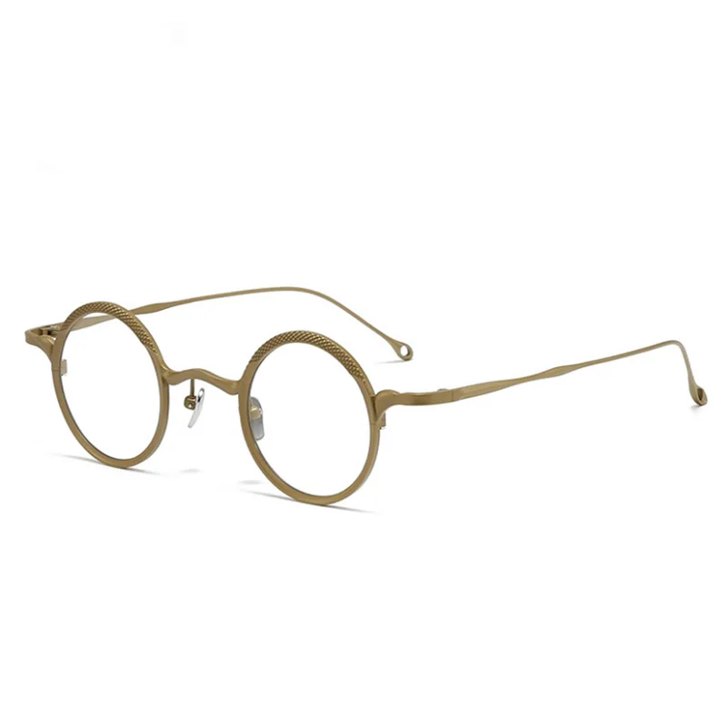 Belight 光学ヴィンテージミニラウンドチタンヴィンテージレトロ女性男性処方眼鏡眼鏡フレーム RG1099AG
