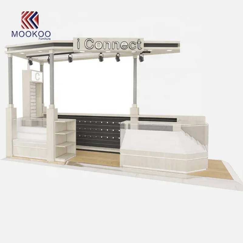 custom.3D Design Shopping Mall Cellphone Cabinet Display Kiosk Design Showcase