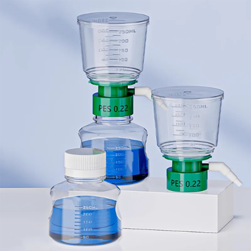 

Disposable vacuum filtration device receiving bottle sterile independent sterilization filter with scale PES membrane0.220.45μm