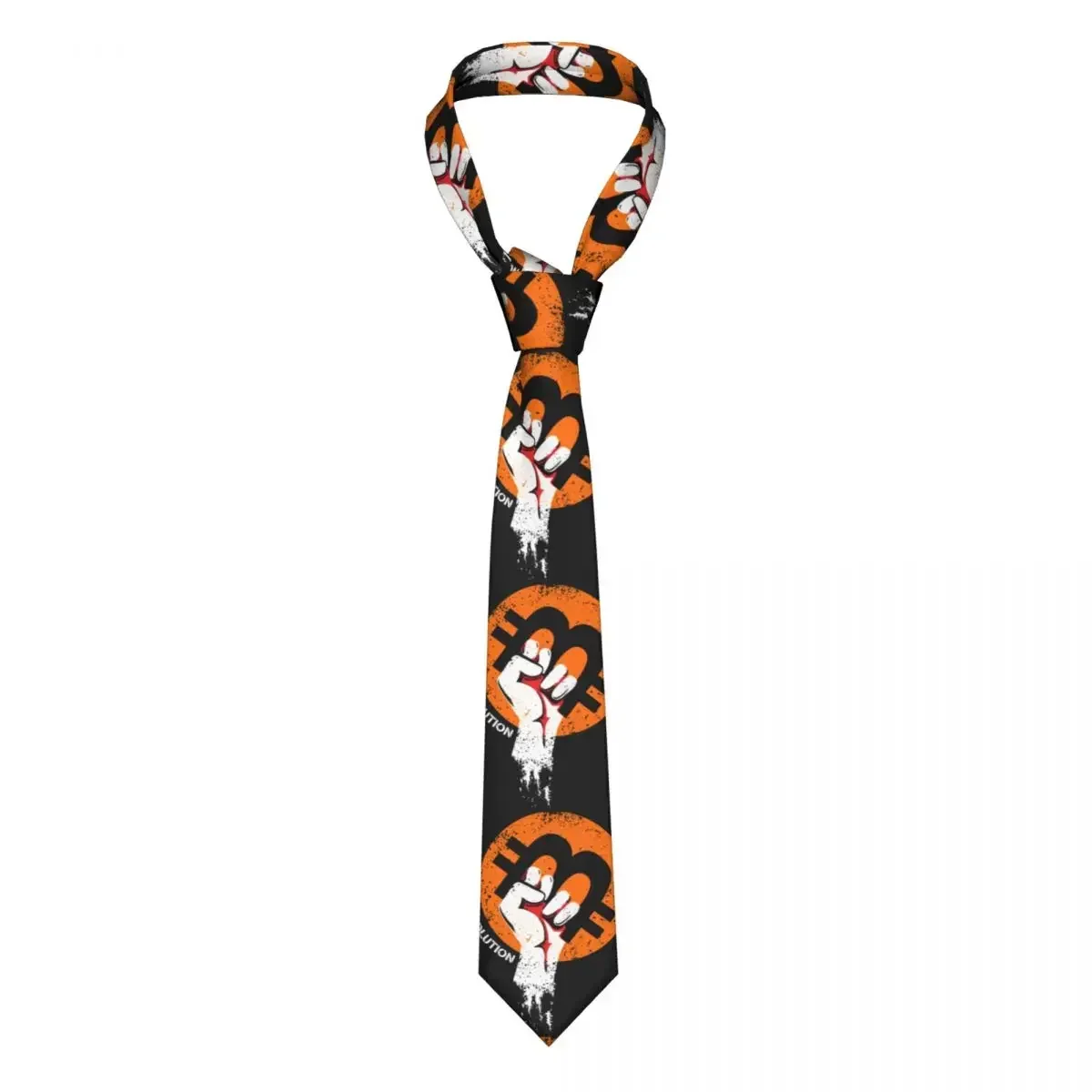 

Crypto Necktie 8 cm Bitcoin Cryptocurrency Btc Blockchain Geek Neck Tie Mens Skinny Wide Suits Accessories Cravat Cosplay Props