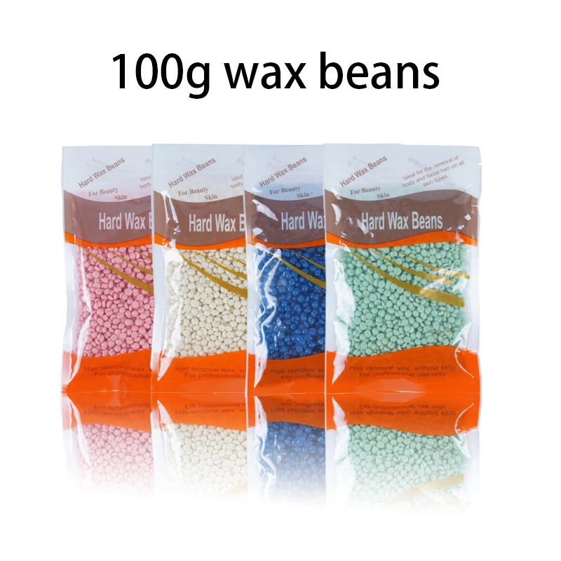 100g hard wax beans, containing natural ingredients, suitable for full-body and bikini area hair removal.