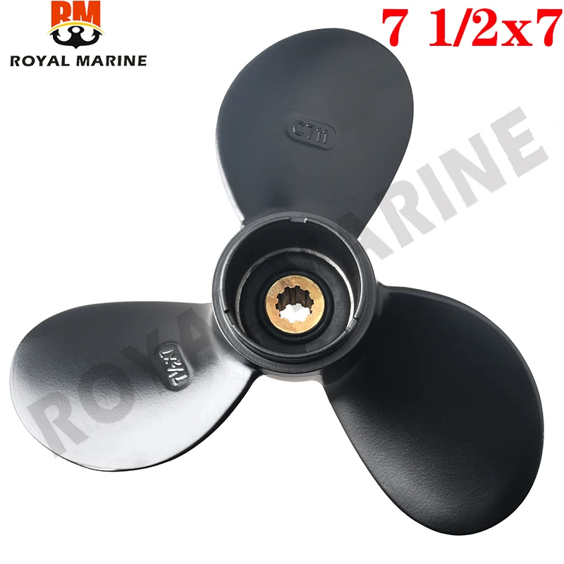 58110-91JN0-019 Aluminum alloy propeller 7 1/2 x 7 for Suzuki boat engine 4-6HP 5811091JN0019