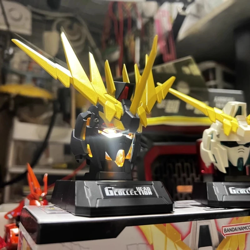 

Bandai Unicorn, голова свободы, скульптура, предварительно окрашенная шарнирная фигурка, слепая коробка, сборка, модель меха, светодиодный комплект, аксессуары «сделай сам», орнамент