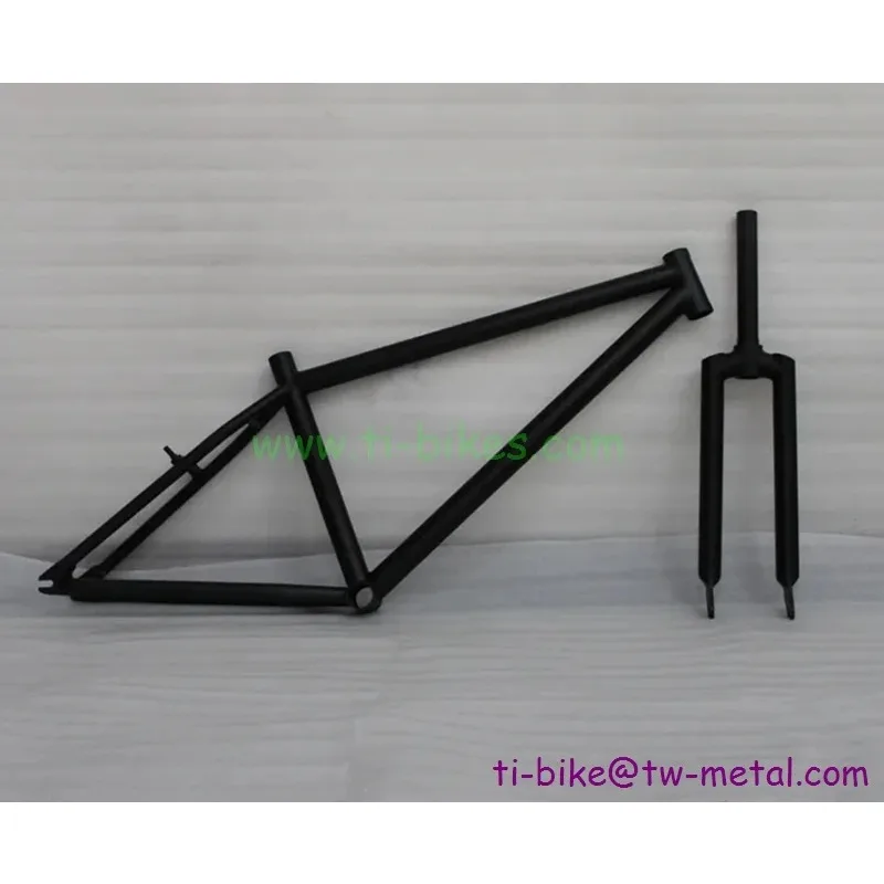 Ti BMX Bicycle Frame With Fork Titanium Bmx Bike Frame With Black Color Anodizing Black BMX Bike And Fork