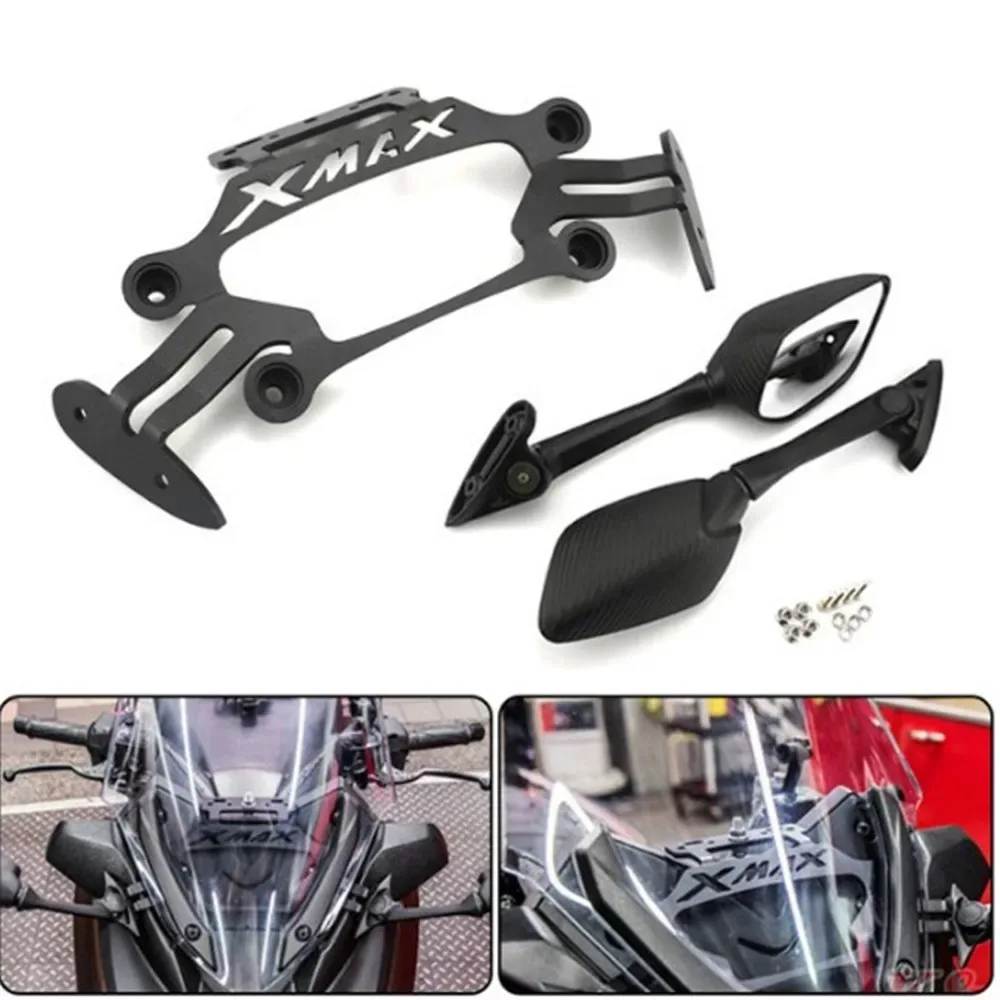 

Motorcycle Accessories for Yamaha Xmax300 X-MAX300 Xmax 300 250 2017-2022 2021 2022 Modified Rearview Mirrors Expansion Rack