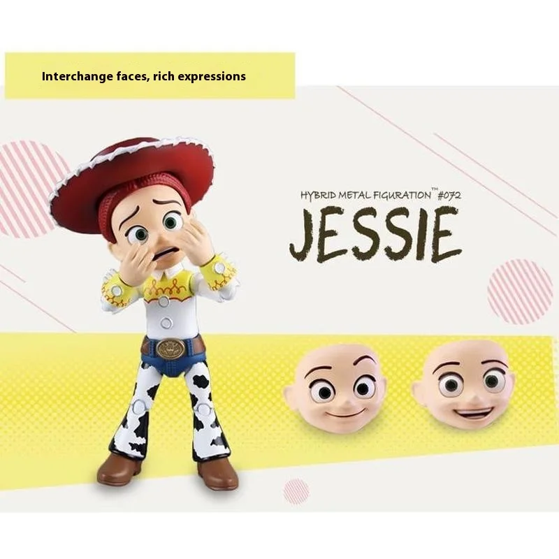 Original Herocross Disney 15cm Toy Story 4 Jessie  Anime Figure Hybrid Metal Jessie Figuraion #072 Hmf Alloy Doll Toys Kids Gift