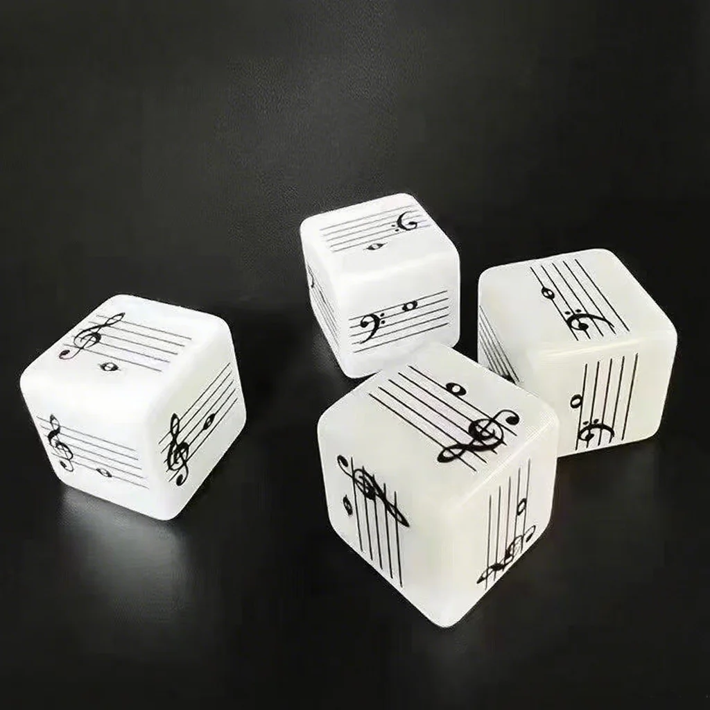 2Pcs Music Staff Dice Twelve-Tone Scale Music Interval Theory Learning for Composition Improvisation Music Education Teaching