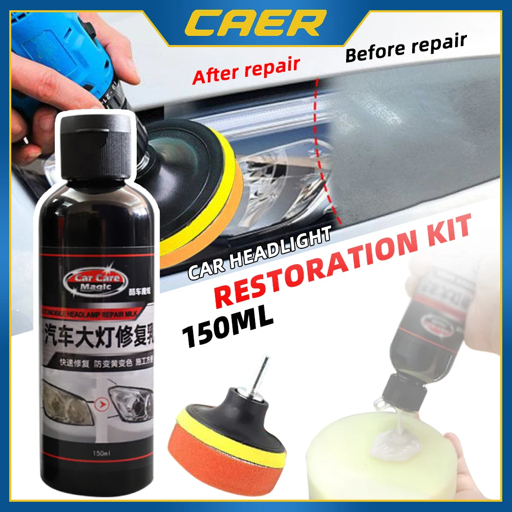 Car Headlight Refurbish Agent Headlamp Restoration Polishing Kits Scratch Remover Cleaning Paste Auto Renovation Polish Liquid