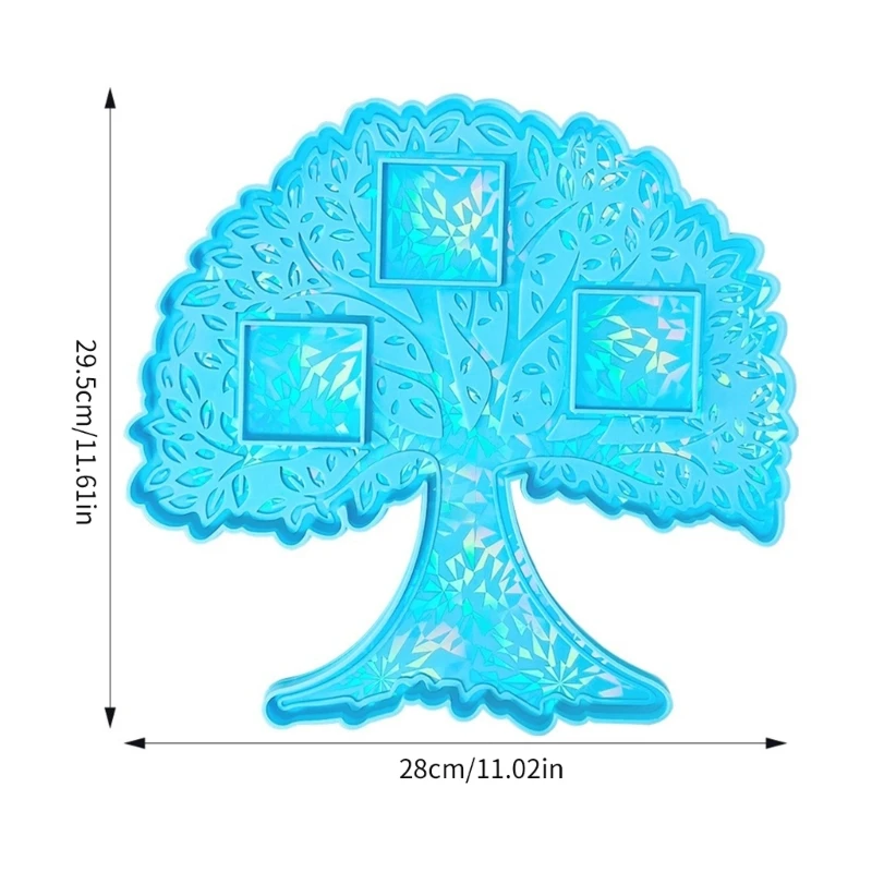 DIY Crystal Epoxy Resin Mold for Large Tree Photo Frame Silicone Mold Wall Decor Dropship