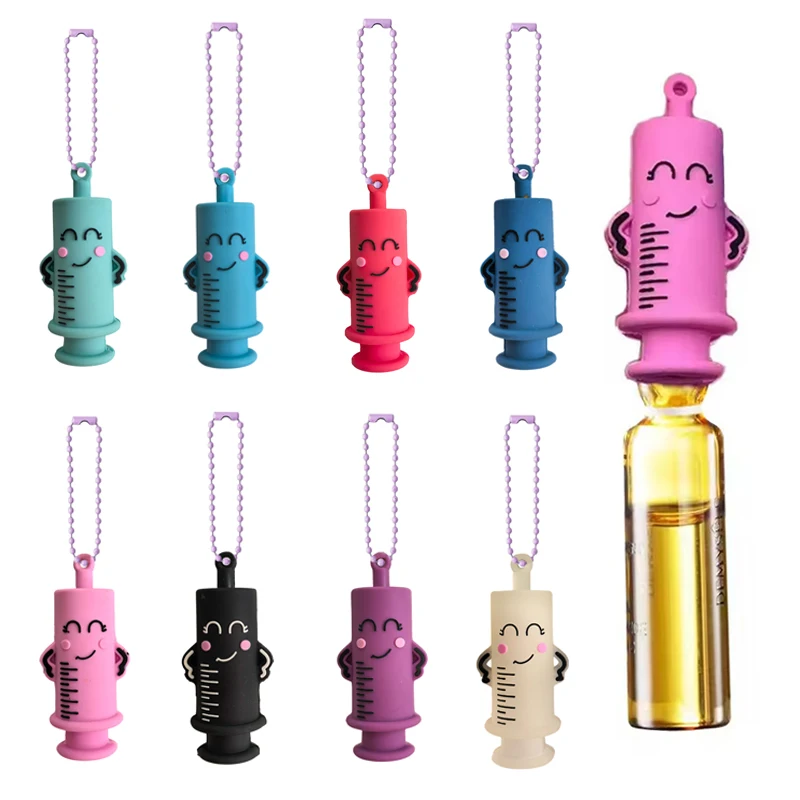 TY1pc Aid Medication Vial Breaker Tool PVC Nurse Ampoule Bottle Opener Ampoule Bottle Opener Keychain Syringe-Shaped Cutter