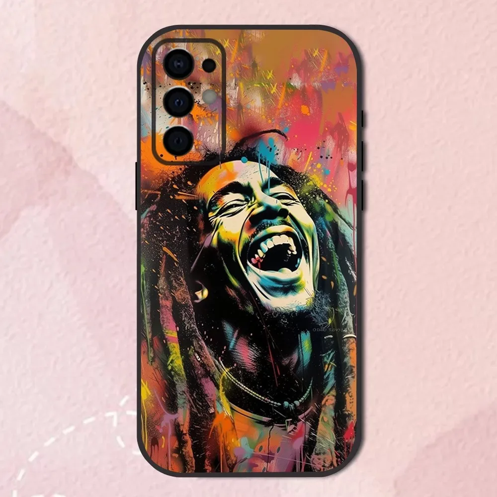 Bob Marley Rasta Leeuw Telefoon Hoesje Voor Samsung S24,S21,S22,S23,S30,Ultra,S20,Plus,Fe,Lite,Note,10,9,5G Zwart Softshell