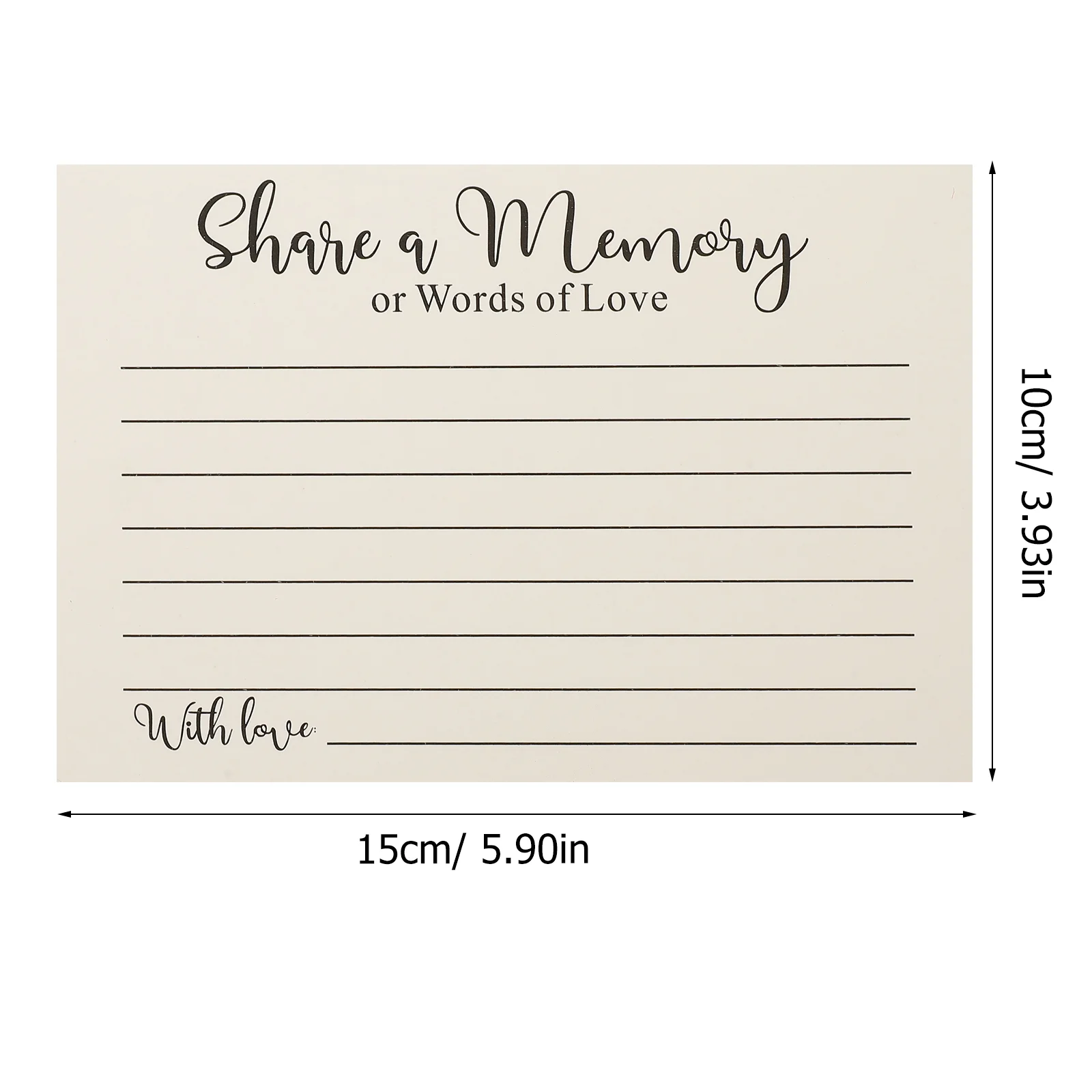 50 Sheets Gift Cards Funeral Message 1 Pack/50 Memo Multipurpose Celebration Writing Small Memorial Bride