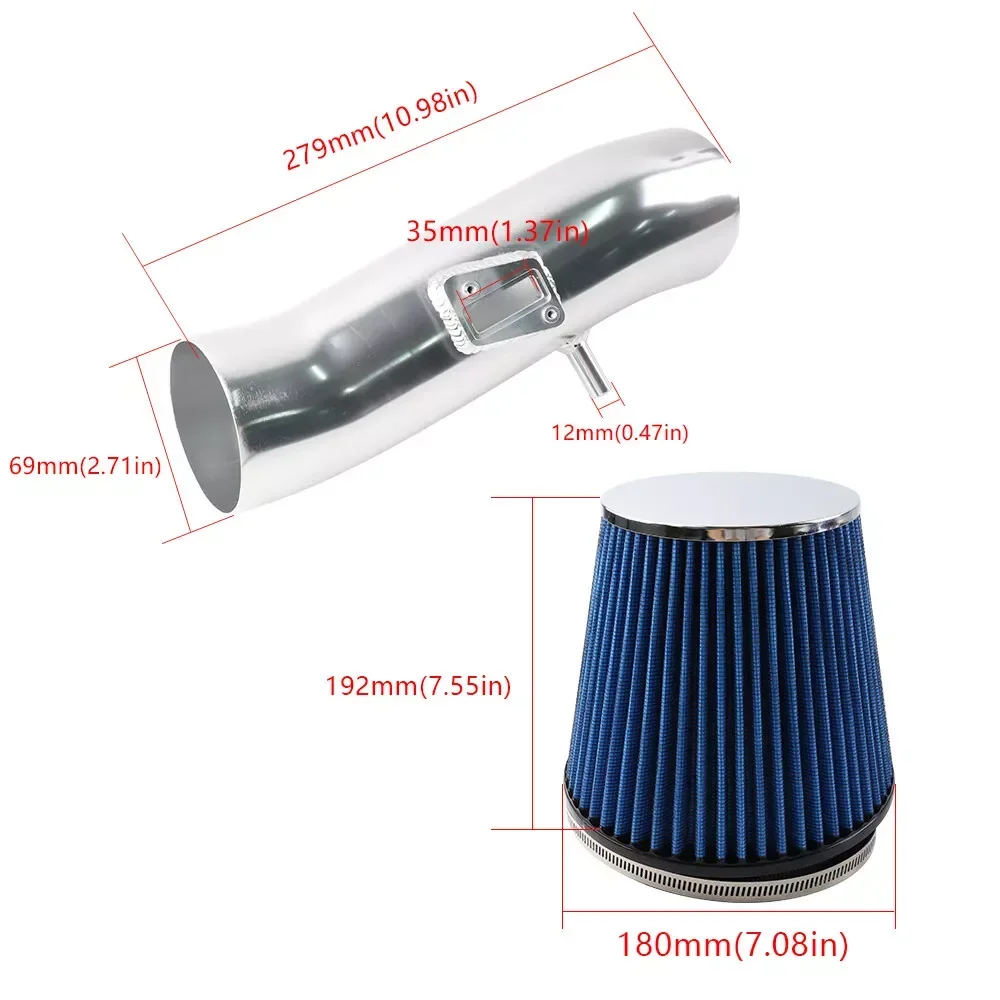 Air Intake System Red Blue Cold Air Intake Pipe Filter Kit Heat Shield For 2012-2015 Camaro 3.6L V6 Engine Parts