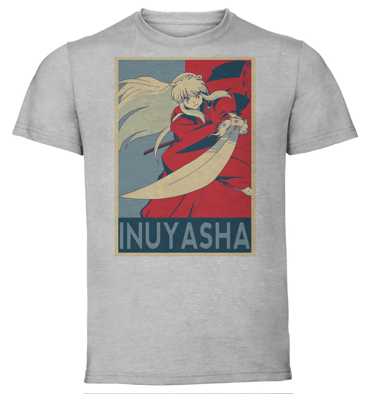 T-Shirt Unisex Grey Propaganda Inuyasha