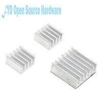 3PCS Adhesive Raspberry Pi Heatsink Cooler Pure Aluminum Heat Sink Set Kit Radiator For Cooling Raspberry Pi 2 B