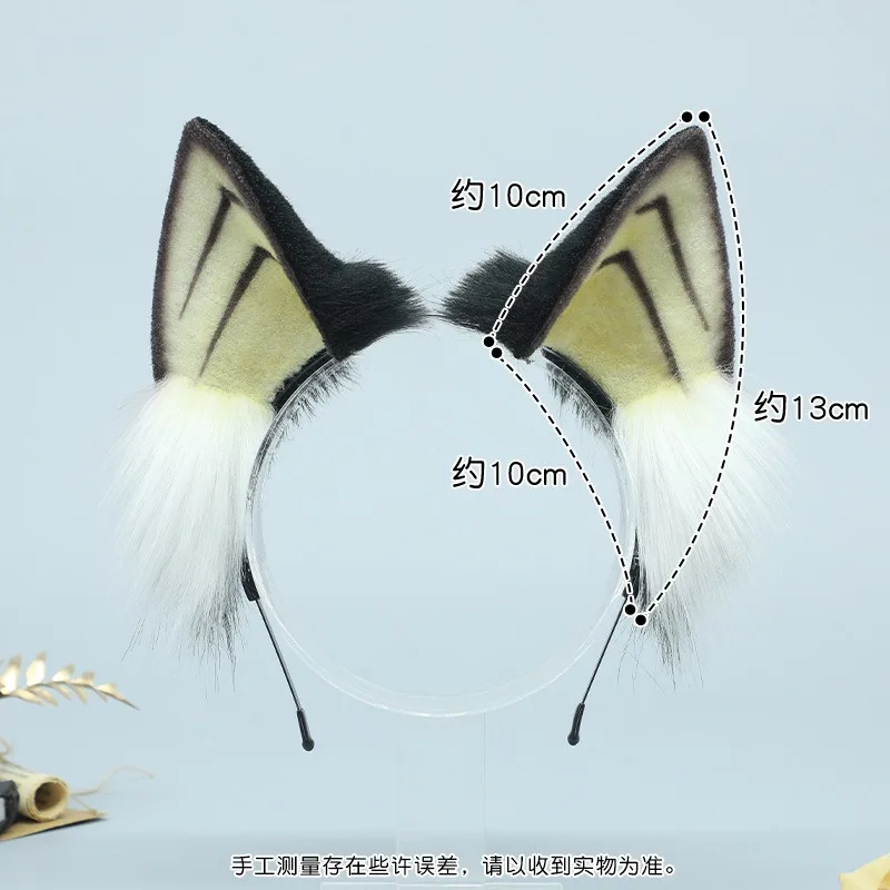 Novo artesanal anime peludo elfo orelha bandana cosplay palco rpg adereços halloween bonito orelhas de raposa bandana rpg adereços