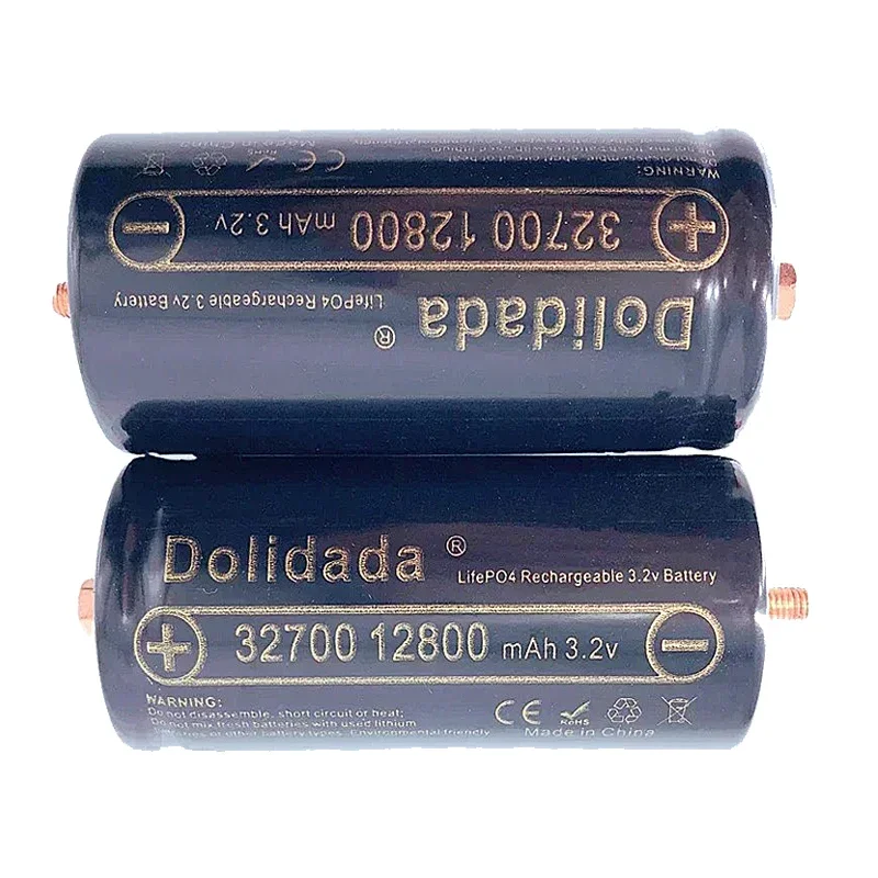 32700 Original 3.2V Lifepo4 Battery 12800mAh Rechargeable Battery Professional Lithium Iron Phosphate Power Battery with Screws