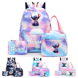 3Pcs Lilo Stitch Backpack Girl Women Student Teenager Rucksack Colorful with Lunch Bag School Bag Knapsack Mochilas Kid Gift Set