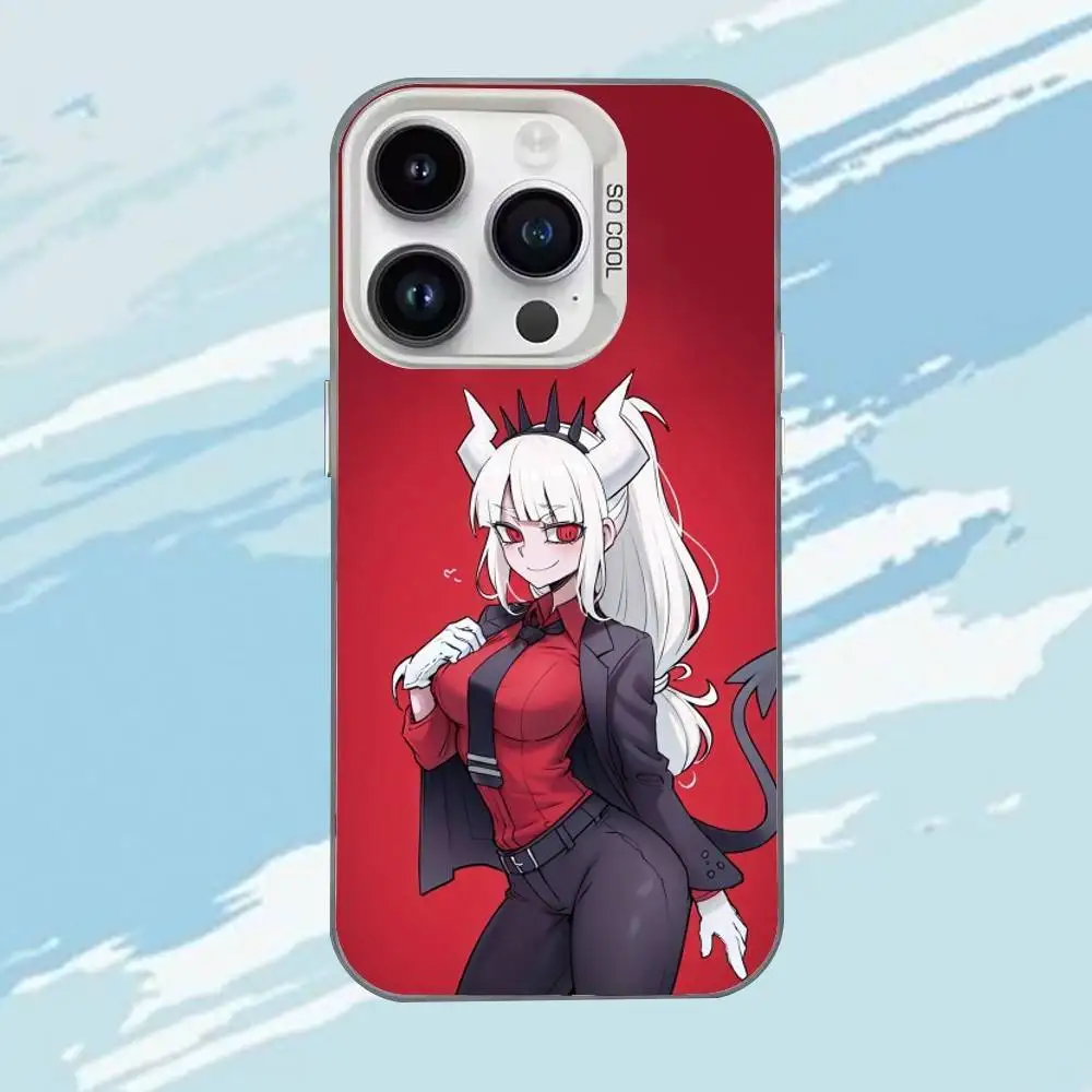 حافظة هاتف Game H-Helltaker لهاتف iPhone 17,16,15,14,13,12,11,Mini,Pro,E,MAX غطاء أبيض غير لامع مقاوم للصدمات #2