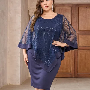 Damen Bodycon Bleistiftkleid, Nachtkleider, Hochzeitsfeier, dicke Frauen, Kurvilineen, Plus Größe, Sommer 8 Hauptverkäufe Hochzeitskleid für Chubby - №3