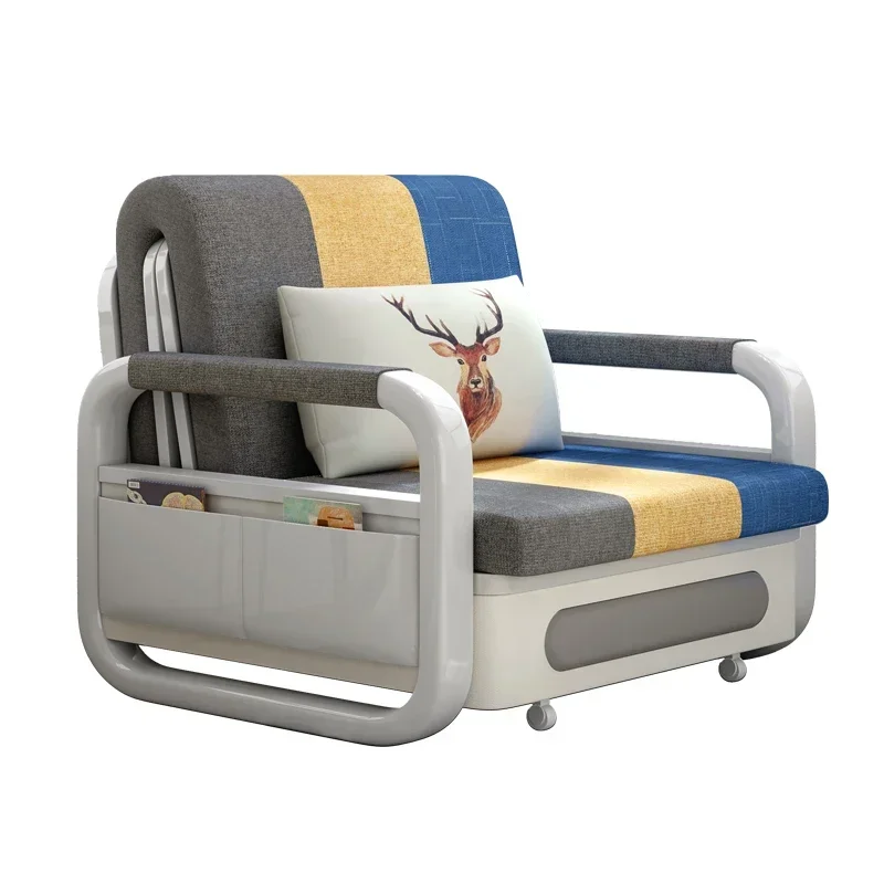 

Single small apartment, balcony nap fabric, simple and modern, dual-purpose multi-functional foldable storage sofa bed