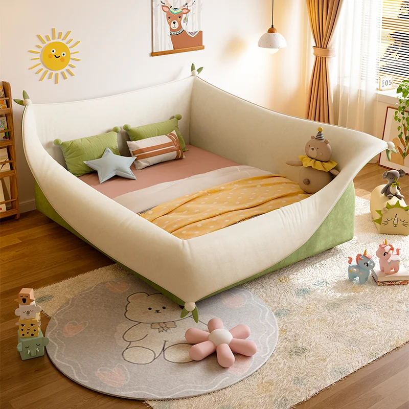 Internet celebrity creative magic pocket with guardrail parent-child bed fence simple splicing baby fabric bird's nest bed