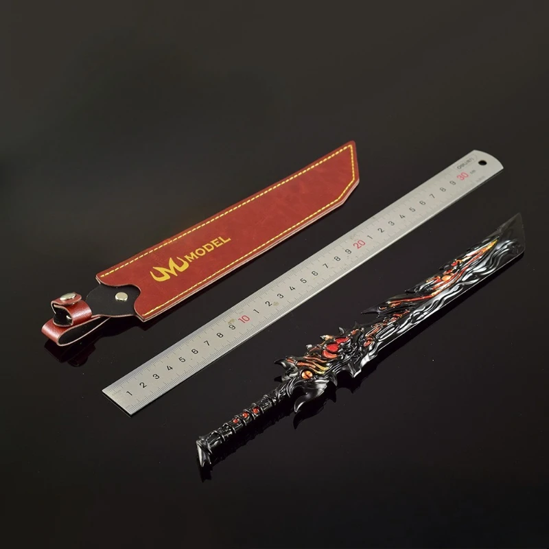 ดาบโลหะ 30 ซม. ของเล่นสะสมจากอนิเมะ เกมดาบเจ็ดปีศาจแห่งสวรรค์ ของตกแต่ง งานฝีมือ ของขวัญ คอสเพลย์