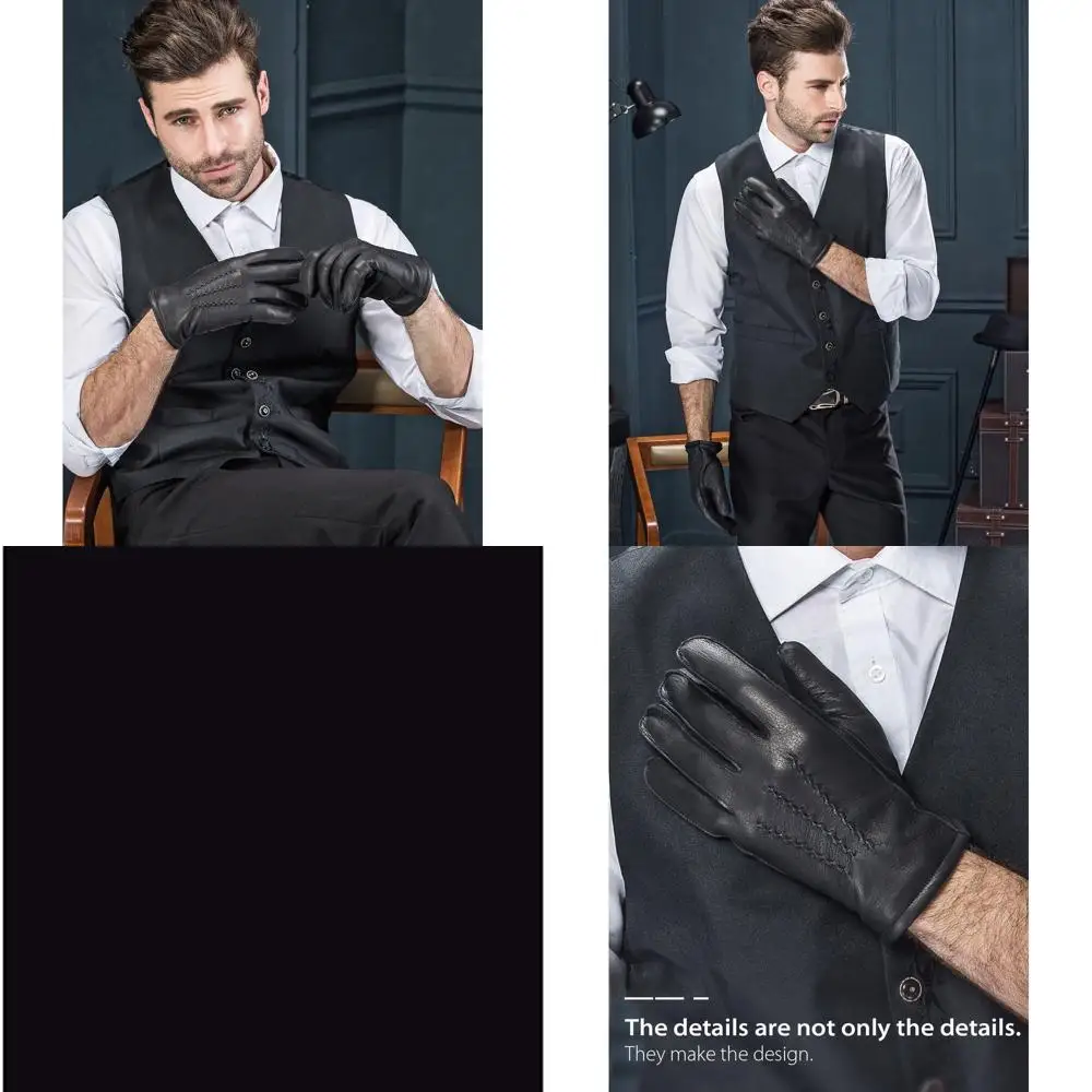 

Gentlemen's Genuine Deerskin Dress Gloves by YISEVEN