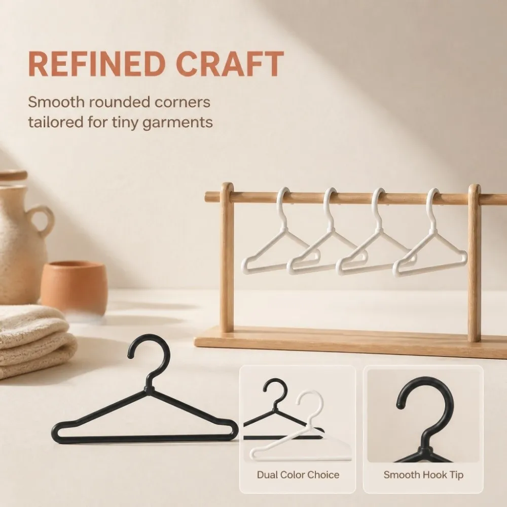 20pcs 65mm Size Doll Clothes Hangers Wire Material Small Size Doll Dress Hangers Iron PET Wire Small Garment Hangers - view 6