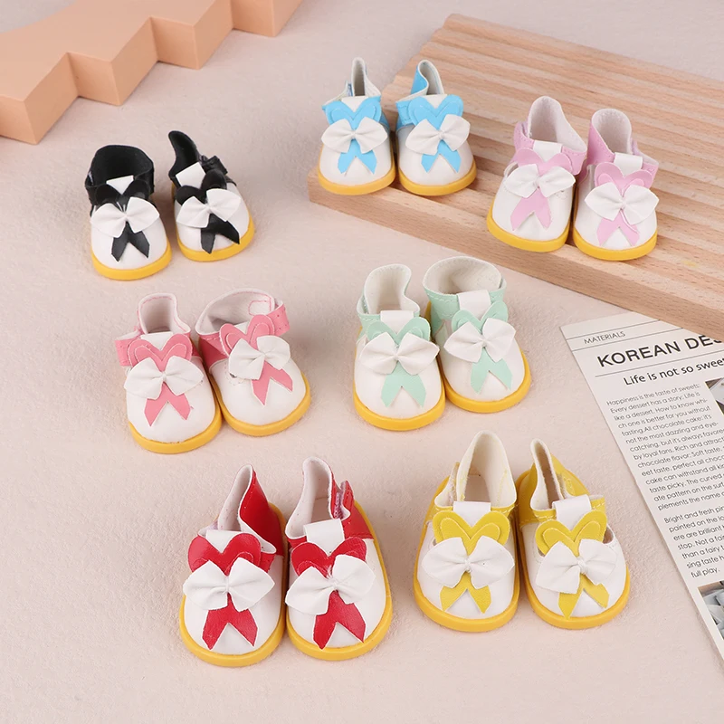 5.5CM Lovely Bow Doll Shoes Boots For 14 Inch Doll 1/6 Mini Shoes Boots Accessories For 32-33 Russia DIY Doll TOY