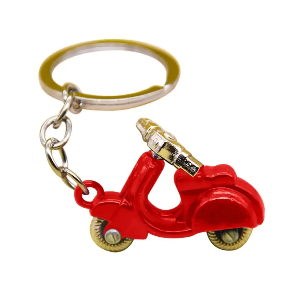 Mini Creative Cute Lady Motorcycle Keychain Stylish 3D Scooter Car Key Chains Classic Electric Keyring Pendant Women Gift