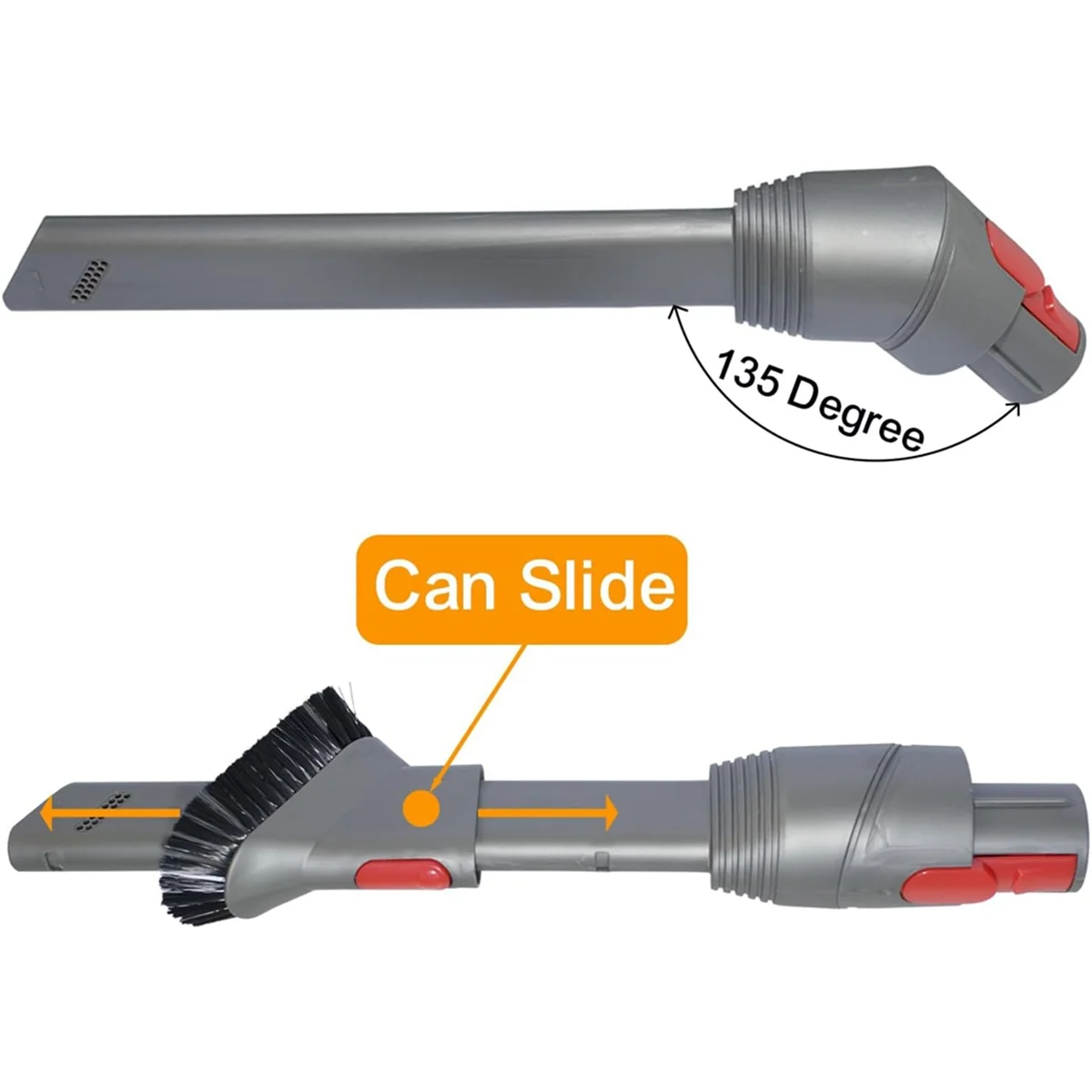 A20M Voor V7 V8 V10 V11 V12 V15 Combinatie Stofborstel & Smalle Spleet Hoek Spleetmondstuk Tool - Vacuüm Accessoires