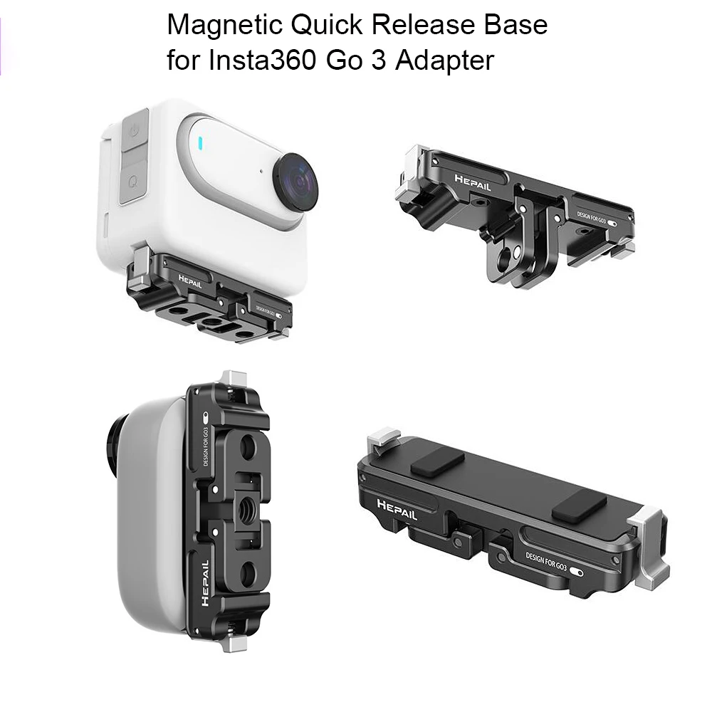 Magnetic Quick Release Adapter Mount Brackets Action Camera Accessory For Insta360 GO 3 GO 3S Thumb Camera Durable Construction