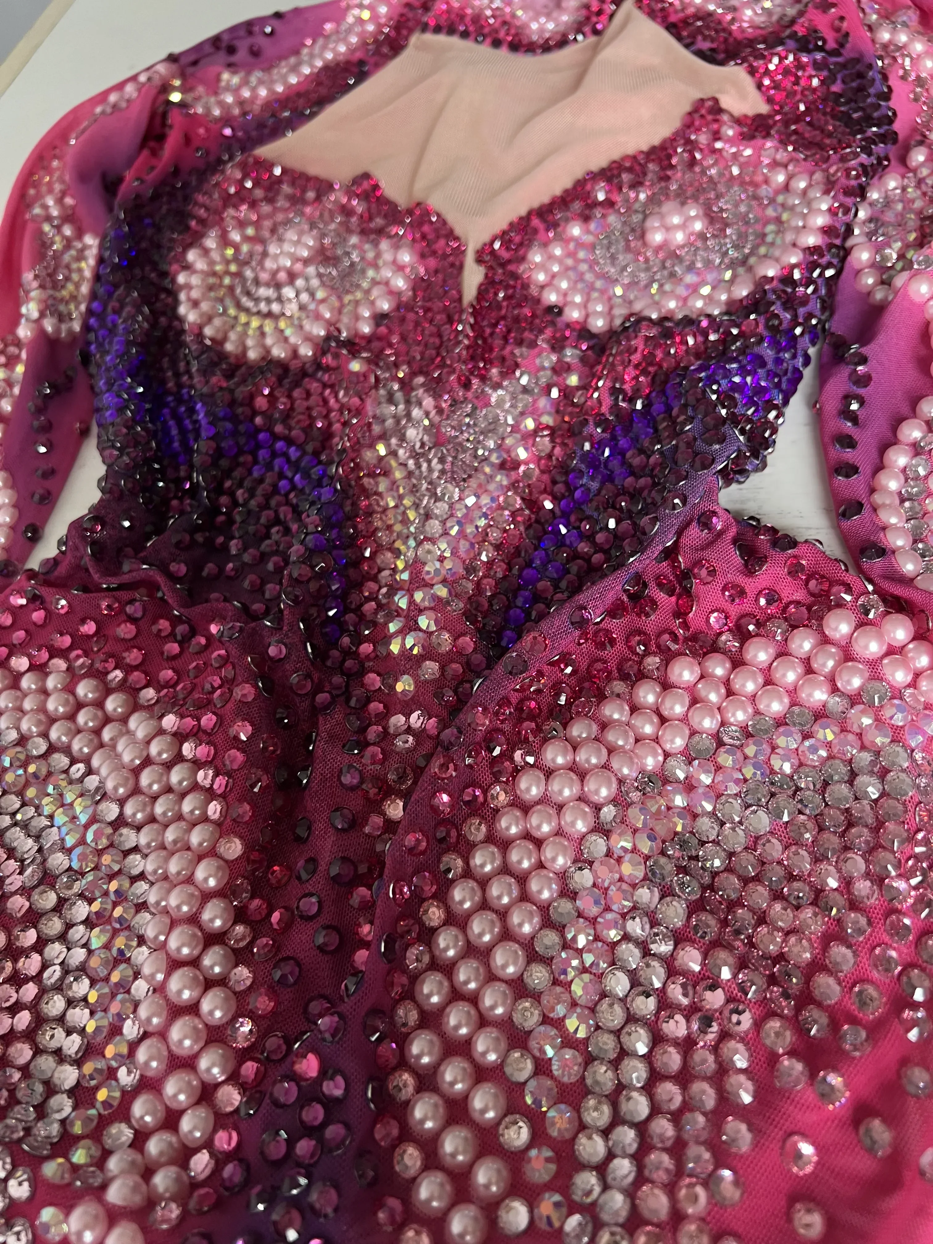 Sexy Rhinestones Rompers Stretch Evening Birthday  Colorful  Celebrate Jumpsuit Dance Performance Bodysuit Outfit Collection