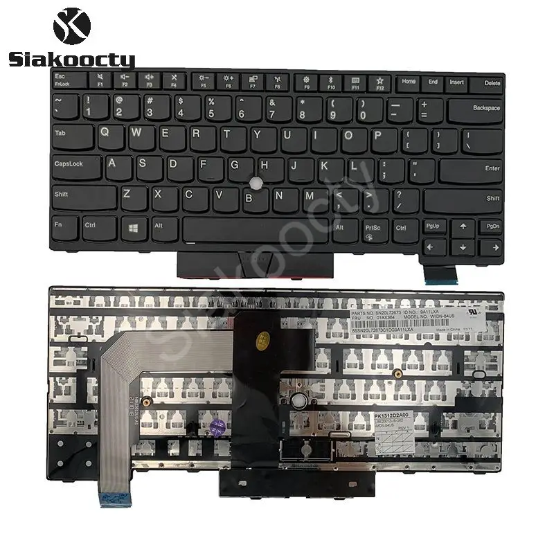 

New for Lenovo Thinkpad T470 T480 Keyboard US 01AX487 01AX528 01AX569 Without Point stick