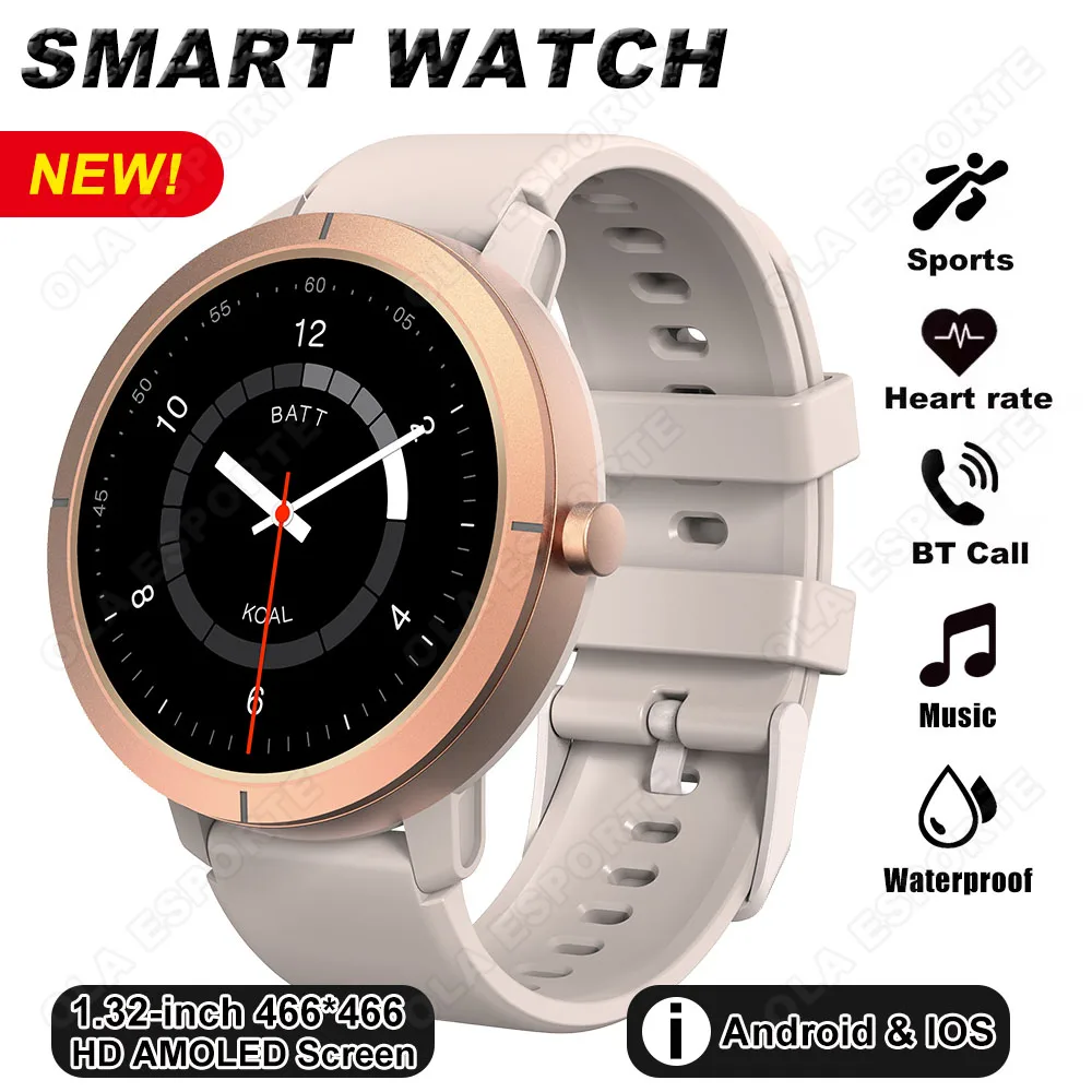 

New GPS Smart Watch 1.32" 466*466 HD AMOLED Screen Bluetooth Call Music Control Multiple Sports Modes Smartwatch Compass Tracker