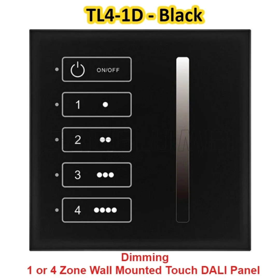 SKYDANCE TL4-1D TL4-2D 1Zone or 4Zone Wall Mounted Touch DALI Panel 1/4DALl address support DT6 dimming DT8-TC color temperature