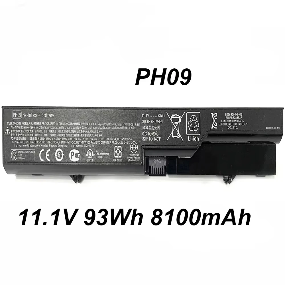 PH09 PH06 11.1V 8100mAh 93Wh Laptop Battery For HP 420 425 620 625 For ProBook 4520 4520s 4525s 4320s 4321 4321s 4320 Series