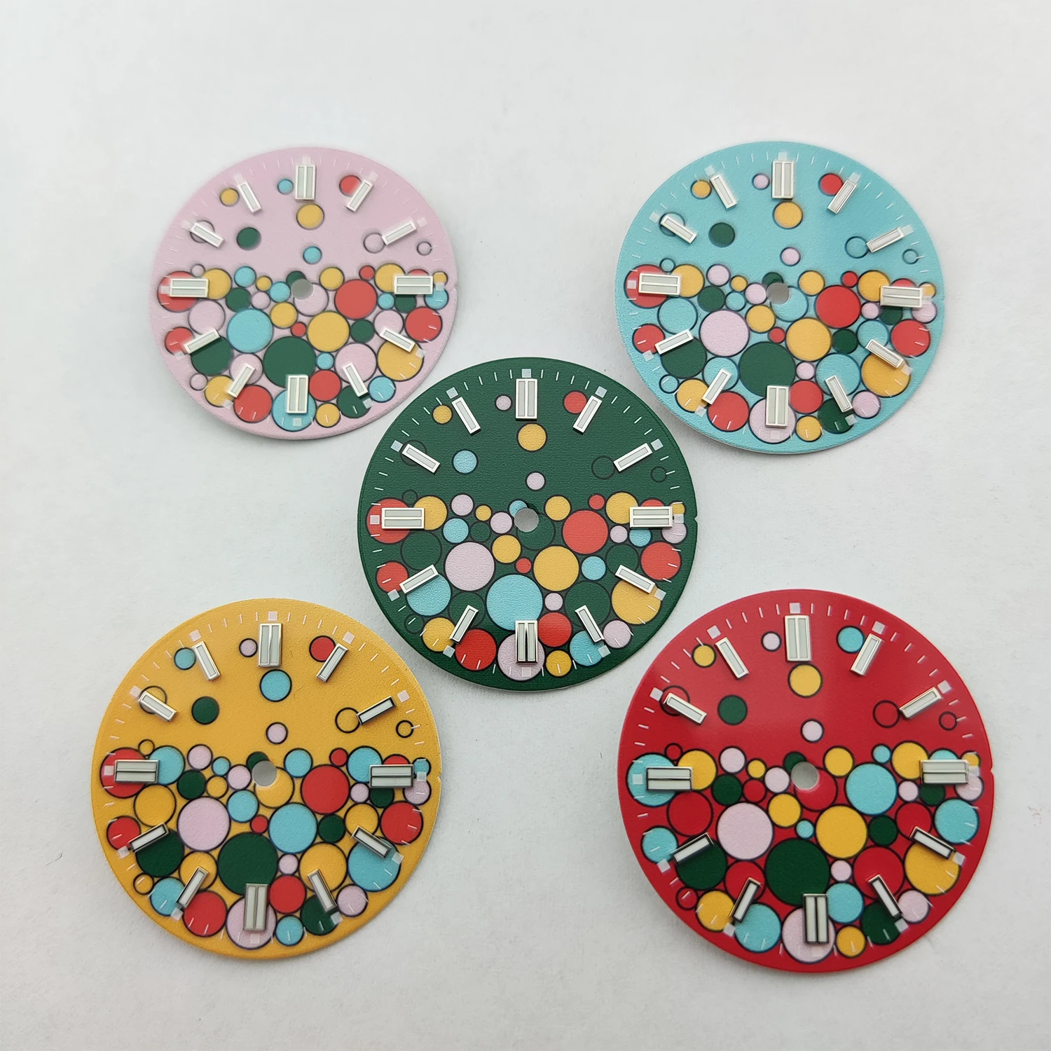 28.5MM Dial NH35 dial 4R35 dial PT5000 Dial Line indexes Luminous Bubble Theme Dial Refit part Wholesale Customizable Watch dial