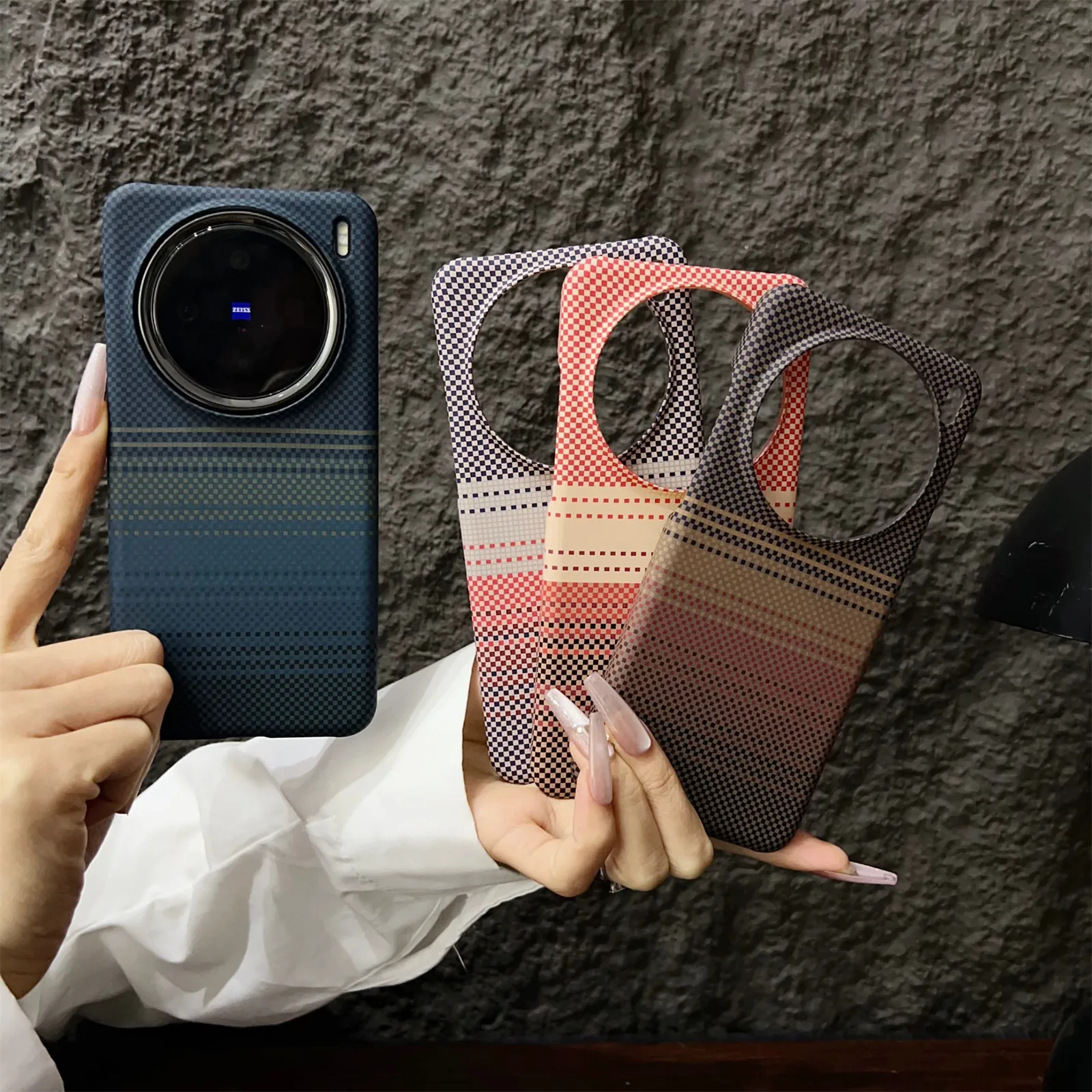 Für VIVO X200 pro mini X200S Ultra Telefon Fall Schlank Kevlar Carbon Faser Design Anti Drop Magnetische Abdeckung Matte Hard Shell