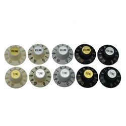 KAISH 18/24 Splines Black/White/Aged White Guitar Witch Hat Knobs Top Hat Knobs for Gibson Epiphone Les Paul SG ES Jazzmaster