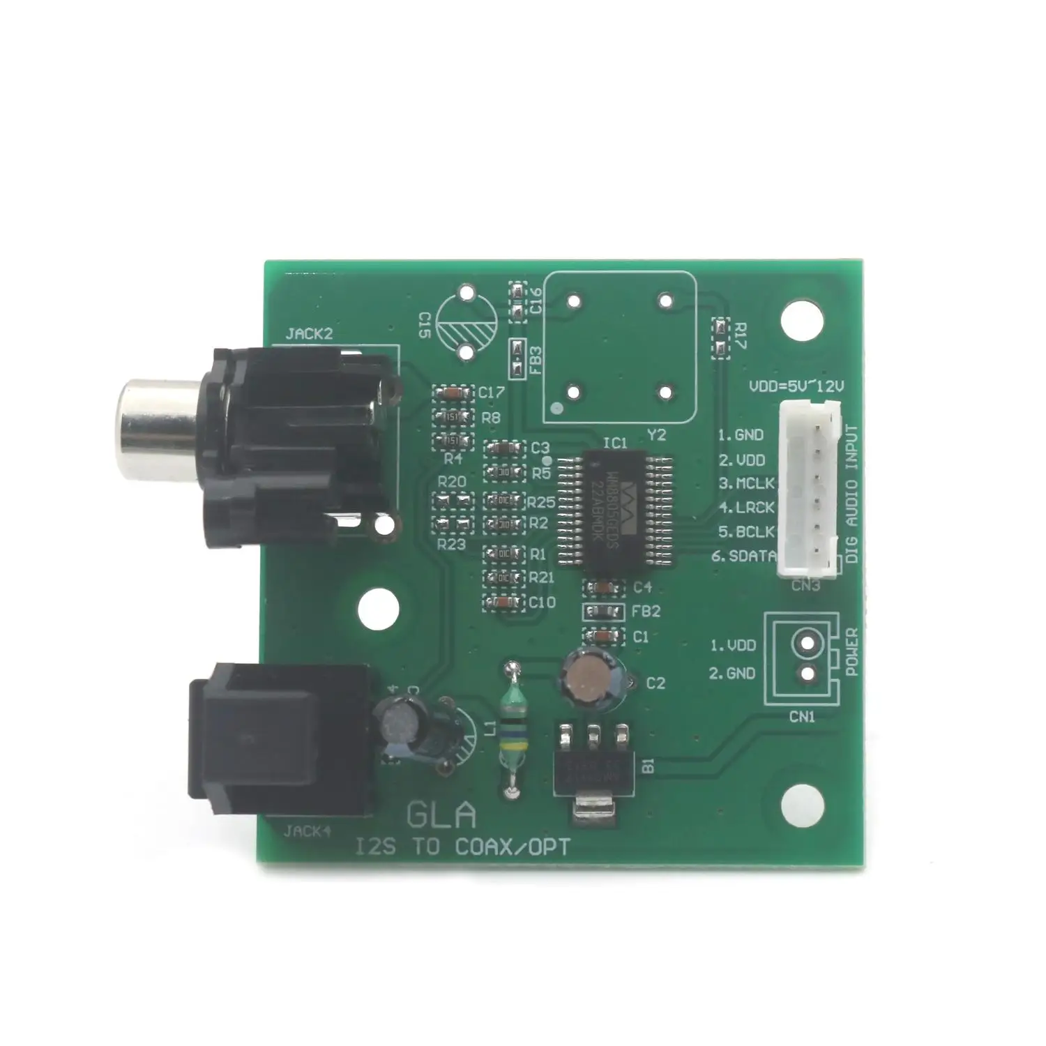 DYKB WM8805 I2S To SPDIF Coaxial Fiber Output Board IIS Input COAX OPT 44.1K~192K For DAC HIFI Audio Decoder FPGA AMP