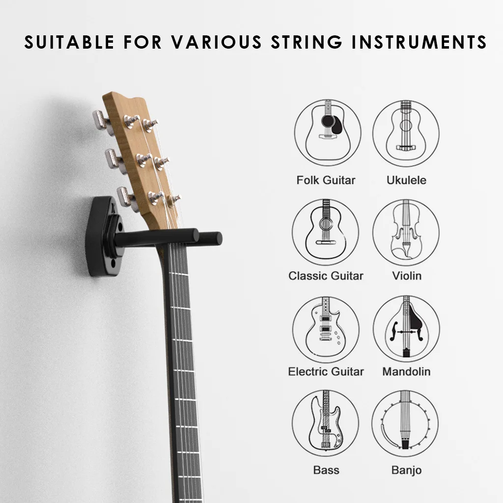 المعادن الغيتار شماعات هوك جدار جبل حامل حامل حامل عدم الانزلاق حامل للجيتار القيثارة الكمان باس الغيتار أداة الملحقات