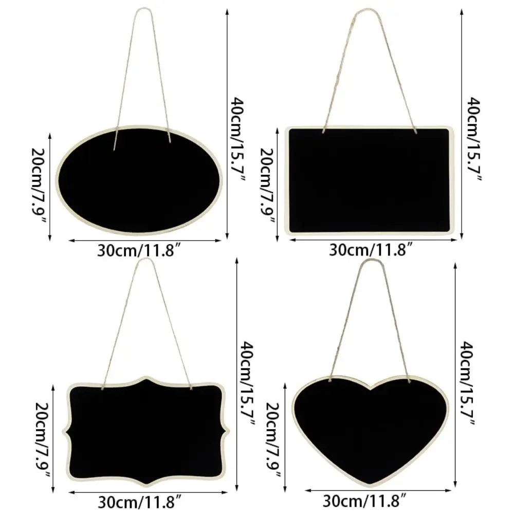 سبورة خشبية خشبية عالمية معلقة لوحة حفل الدعامة علامة رسالة لوحة السبورة كشك الصور حفلة عيد ميلاد #6