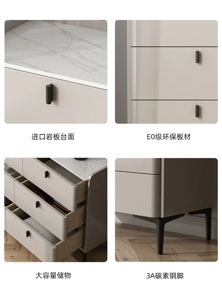 Rock Panel Bucket Cabinet, Small Multifunctional Storage Cabinet in Living Room, Modern Five or Six Bucket Cabinet