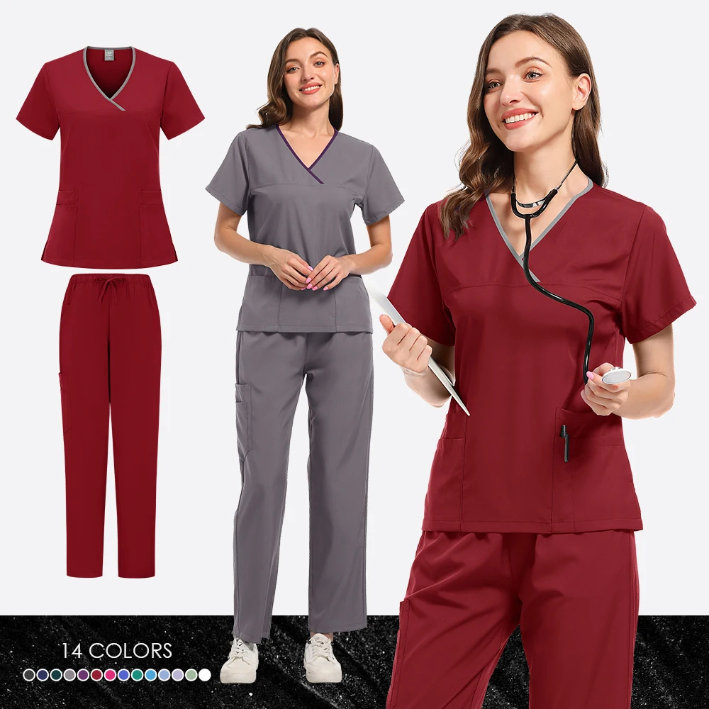 Скрабы для медсестры, новая мода, медицинский скраб, мягкие дышащие брюки для бега, комплект хирургической униформы, женская рабочая одежда для медсестер, клинического врача