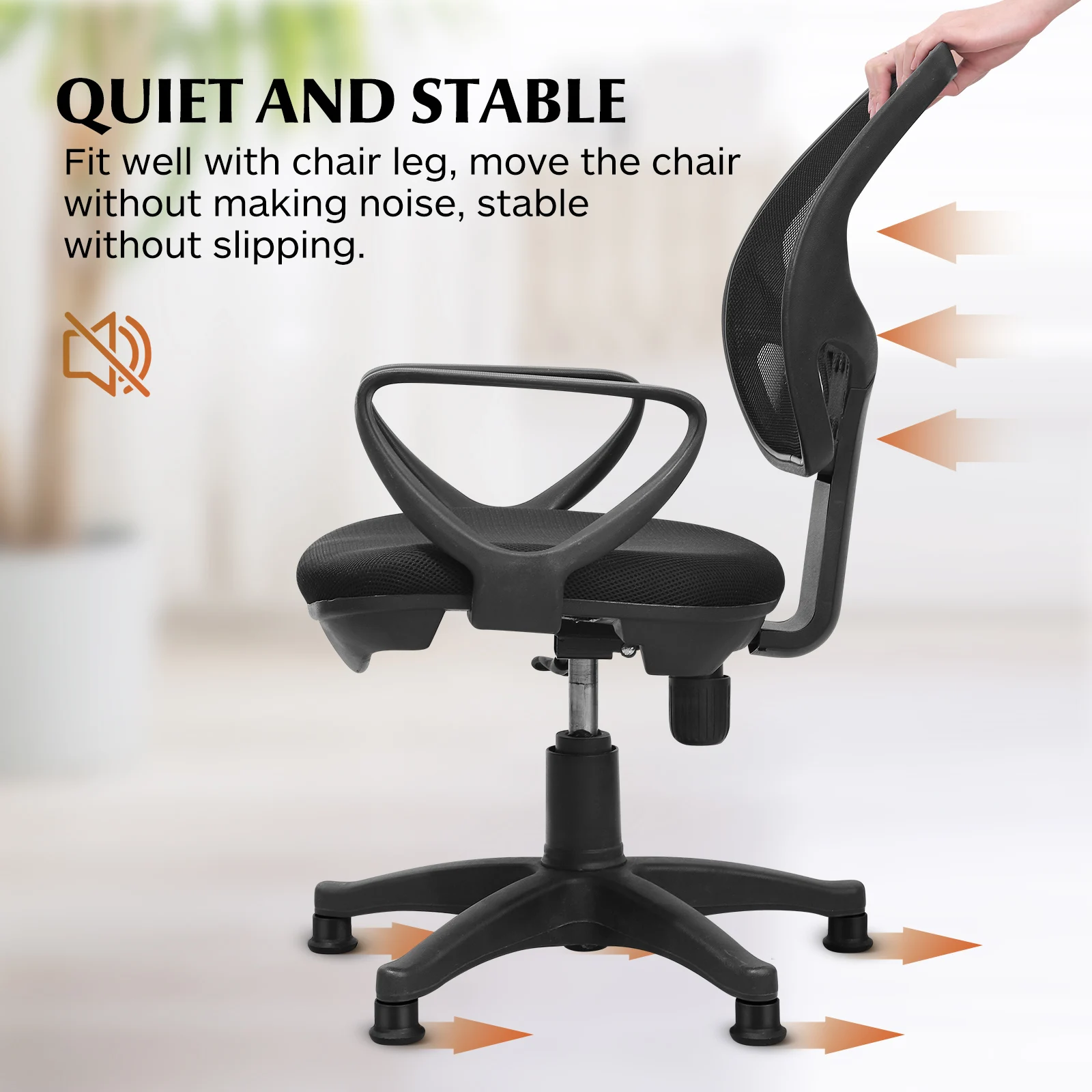 

5pcs Office Chair Glides Replacement Heavy Duty Furniture Gliders For Hardwood Floors No Scratch Chair Leg Sliders Easy Install