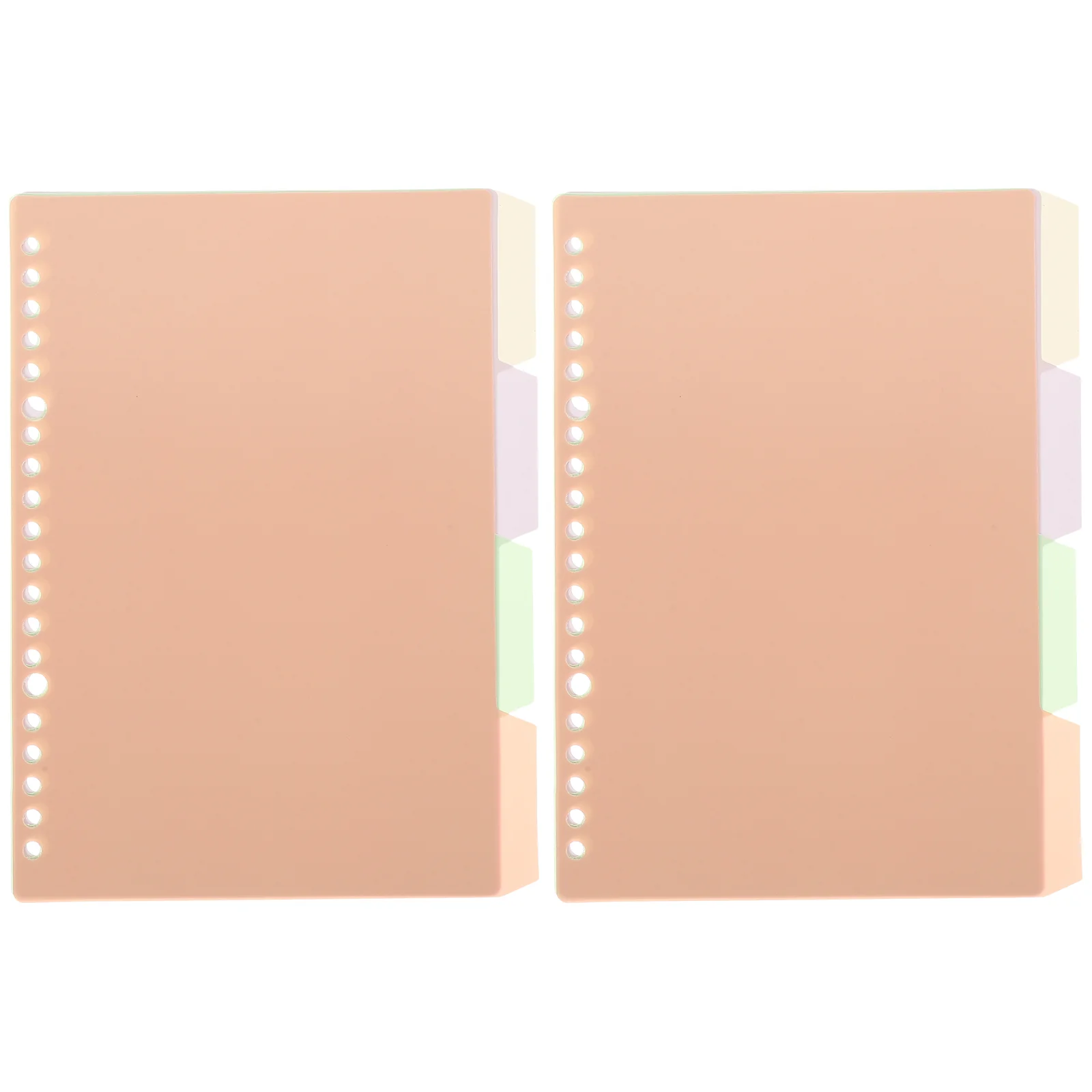 

10 Pcs Four-color Divider Page 10pcs/pack ( 30 Hole Tabs Binder Notepad Paper Dividers Book Cases